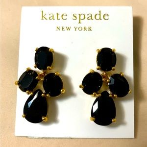 COPY - Kate Spade New York Black Chandelier Gold Tone Earrings